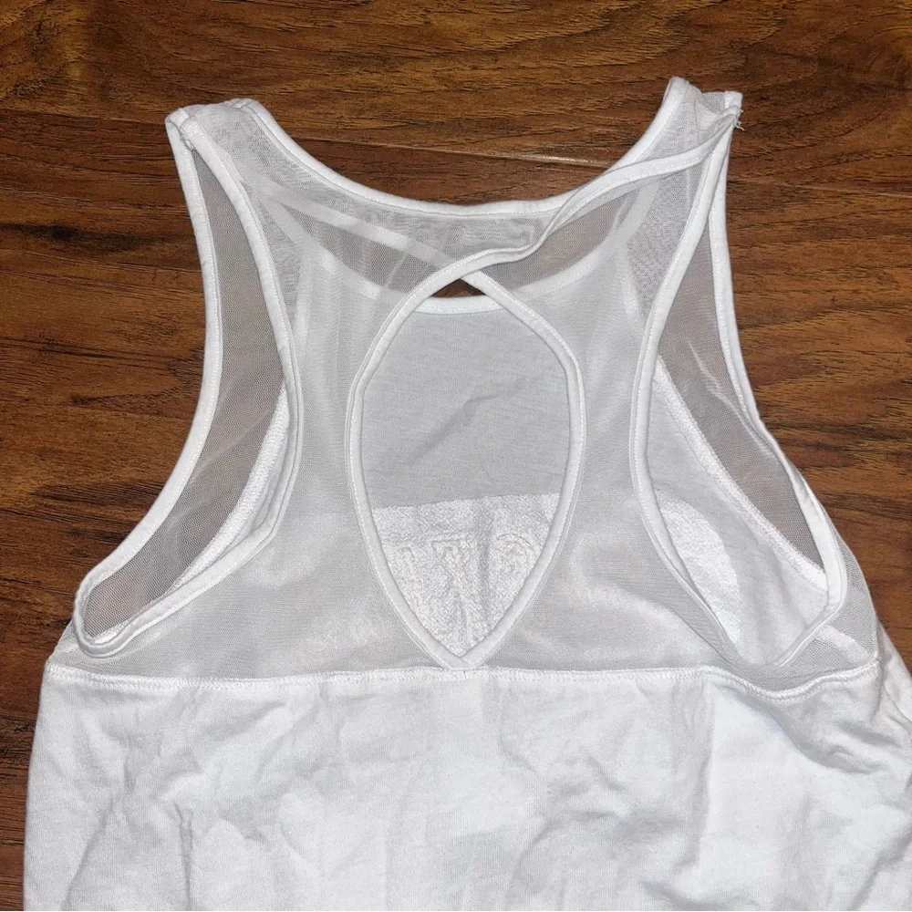 Justice White Tank Top with Gold Lettering